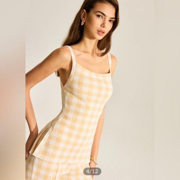 Commense Gingham Print Pants Set - Butter Yellow 🌻 - Picture 4 of 7